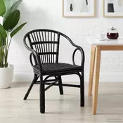 vidaXL vidaXL Zložljiva stolica Črna 58 x 60 x 81 cm Ratan, (5000296752)
