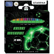 STARPAK Kredki świecowe woskowe Piłka Nożna 12 kolorów