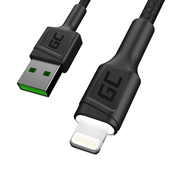 Green Cell Cable Ray USB-A - Lightning White LED 120cm with support for Apple 2.4A fast charging (KABGC05)