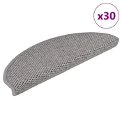 Samoljepljivi otiraci za stepenice 30 kom 65x21x4 cm srebrni