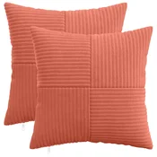 vidaXL Prevleka za blazino 2 pcs ALMELO Rdeče oranžna 45 x 45 cm