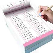 Netscroll Delovni zvezek za seštevanje in odštevanje do 100 + (1 kos) GRATIS, WorkBookMath