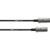 Cordial MIDI Connection cable [1x Moški konektor XLR 5-polni - 1x Moški konektor XLR 5-polni] 0.90 m Črna Cordial