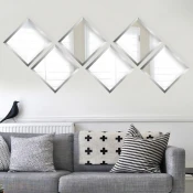 Wallity Set ogledala SETAYNA_026, Srebrni