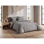 Krep posteljnina DENYX BLEND siva, zadrga Dimenzije posteljnine: 2 kom 70 x 90 cm | 200 x 220 cm
