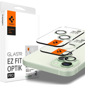 Spigen Glass tR EZ Fit Optik Pro 2 Pack, green - iPhone 15/15 Plus/14/14 Plus (AGL07169)