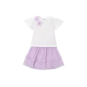 Mayoral Komplet majica in krilo 3946 Vijolična Regular Fit