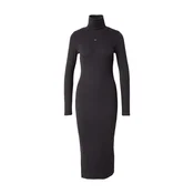 Tommy Jeans Pletena obleka Bodycon DW0DW23320 Črna Slim Fit
