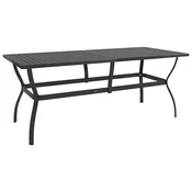 Vidaxl Vrtna miza antracitna 190x80x72 cm jeklo