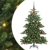 Vidaxl Umetno Zložljivo Božično Drevo Zelena 150 cm PVC in jeklo