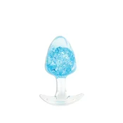 Anal Play Crystal Butt Plug Blue L – silikonski analni plug, 10.5 cm