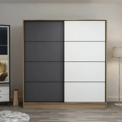 Hanah Home Garderober Kale-7170, 220x210x60 cm, Antracit-beli