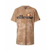 ELLESSE Majica Albany, smeđa / bijela / crna