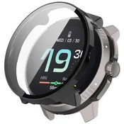 Trden TPU ovitek z zaščitnim steklom za Suunto Race - črn