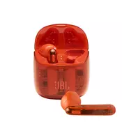 JBL bluetooth slušalice T225TWS True Ghost Edition, prozirne-narancaste
