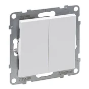 Legrand - Dupli stepenišni prekidac bez okvira br. 6+6 SUNO beli