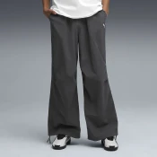 Mens Puma Wardrobe Essentials Oversized Parachute Pants, Gray, Size L, Men