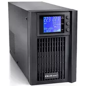 Qoltec 52640 Pure Sine Wave UPS 1kVA 800W z AVR in LCD