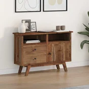 Kreveta s ladicama Prirodna 100 x 30 x 68 cm Cvrsto teak drvo