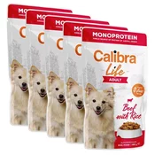 Calibra Dog Life Adult Beef, vrečka 5 x 150 g