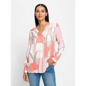 heine Bluza temno siva/korala/roza/bela