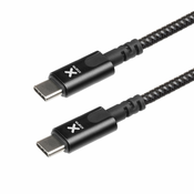 Xtorm Kabel za polnjenje in sinhronizacijo USB-C v USB-C, najlonski pleten, 2 m, Xtorm - ČRN, (20618106)