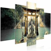 Slika - Buddha Smile (5 Parts) Wide 200x100