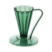 Dripper Deep 27 prozorno zelena | V60 kapalnik za prelivanje | 1 skodelica | Tritan brez BPA