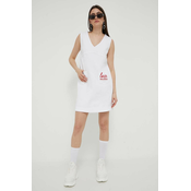 Traper haljina Love Moschino boja: bijela, mini, ravna