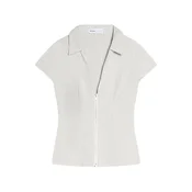 Bershka Bluza barva blata/naravno bela