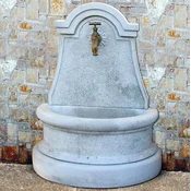 Casa Padrino luxury Art Nouveau u wall fountain gray/antique brass H. 80 cm - Made in Italy