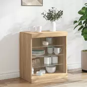 Vidaxl vidaXL LED omarica sonoma hrast 60,5x37x67 cm