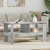 vidaXL Klubska miza Betonsko siva 90 x 50 x 45 cm Konstruiran les