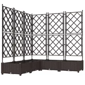 Vrtna saksija 5 pcs Smeda 120 x 120 x 125,5 cm Plastika