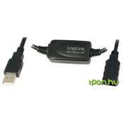 LogiLink LogiLink USB 2.0 PrikljuÄŤni kabel [1x MoĹˇki konektor USB 2.0 tipa A - 1x Ĺ˝enski konektor USB 2.0 tipa A] 15 m ÄŚrna