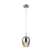 Rabalux Petunia, staklo Visilica lampa, hrom, tonirano staklo, E27 1x