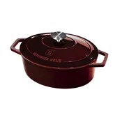 Berlingerhaus Litoželezna pekač s pokrovom, 30 cm, Burgundy Line