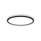 B.K. Licht LED-stropna svetilka Shallow, črna, O 24 cm, IP44, plastika - Študija/pisarna - črno