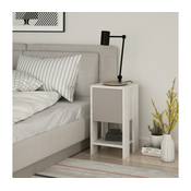 HANAH HOME Nocni stocic Ema White Light Mocha