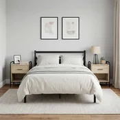 vidaXL Nočna omarica 2 kos Sonoma hrast 40 x 30 x 50 cm Inženirski les