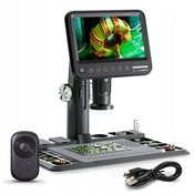 shumee 1600x Inskam 318 Digitalni mikroskop FullHD 1080p LCD zaslon 28 LED USB-C