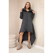 Insulated dress with longer sides made of graphite