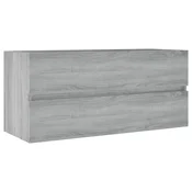 Vidaxl Omarica za umivalnik siva sonoma 100x38,5x45 cm inženirski les