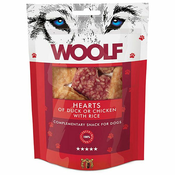 WOOLF Srca od patke ili piletine s rižom 100g