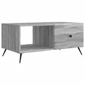 vidaXL Klubska miza Siva Sonoma 90 x 50 x 40 cm Inženirski les