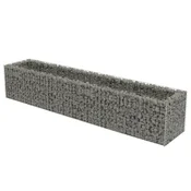 Vidaxl Visoka greda gabion pocinkano jeklo 270x50x50 cm