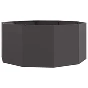Vidaxl Cvetlično korito Črna 120 x 120 x 50 cm Jeklo