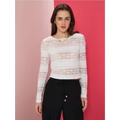 Sinsay - Ažurna bluza - krem