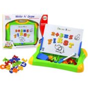 slomart LEAN TOYS Magn Rubna Tabla za Učenje - Črke, Številke, Pisalo, Goba