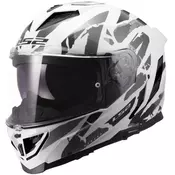 Integralna motociklistička kaciga LS2 FF818 Storm III Kaos bijelo-siva